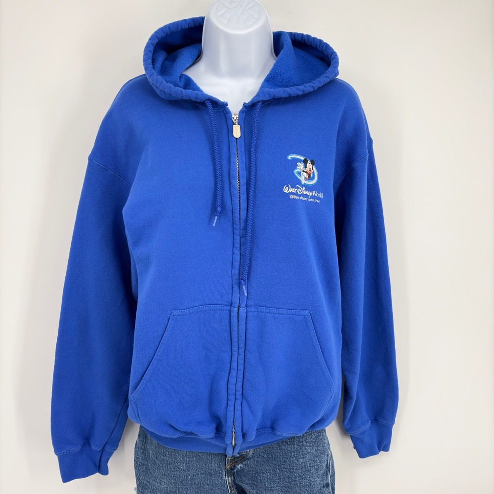 Y2K Walt Disney World Full Zip Hoodie S/M‎ Unisex Disneycore Collector Vacation